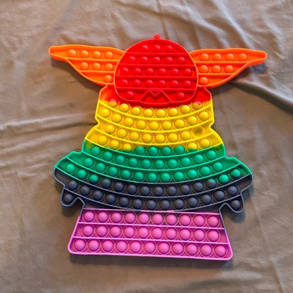 Yoda Simple Dimple Fidget Pop It Kids Toys Great For Stress Anxiety